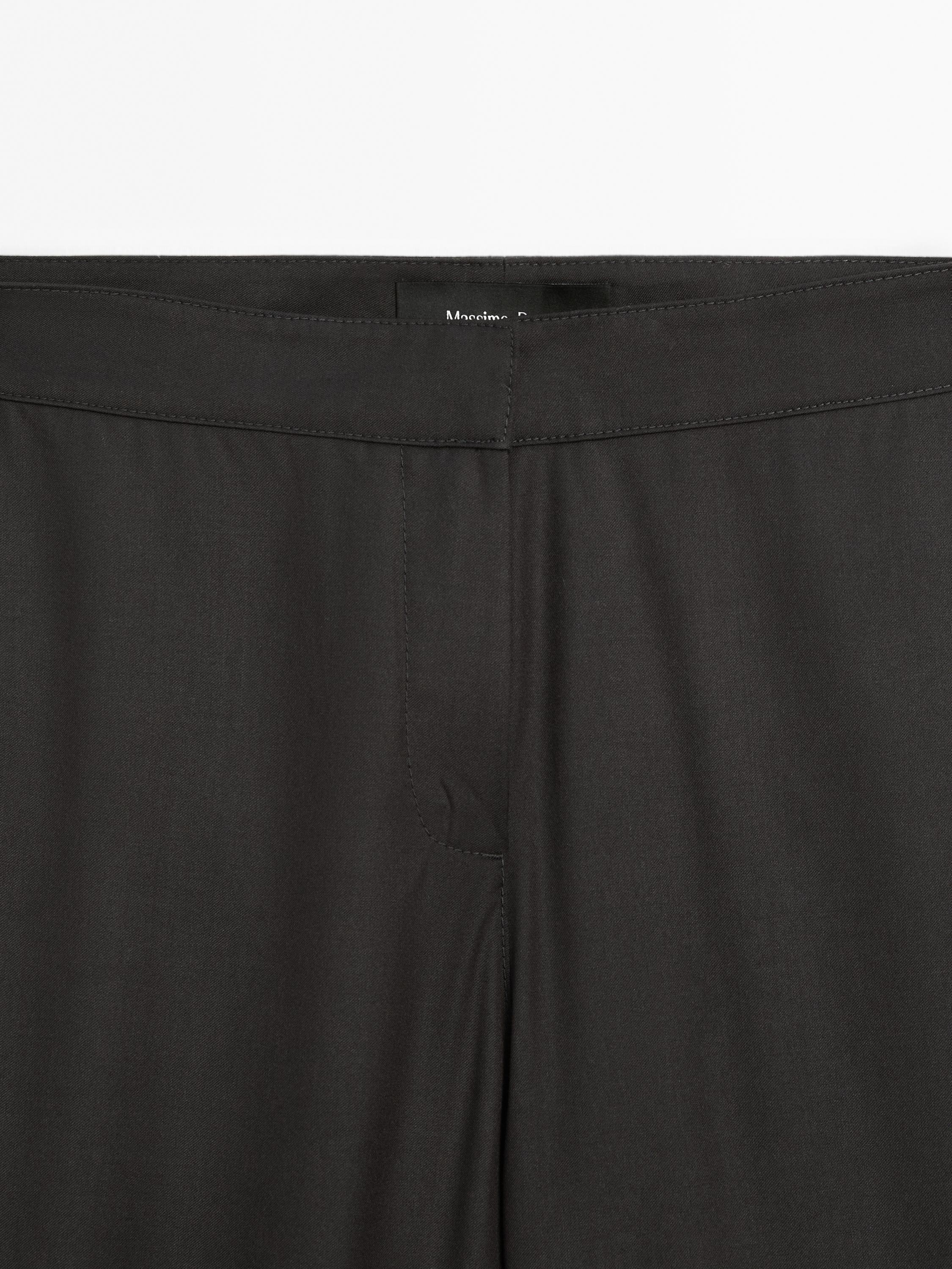 Pantalon straight taille basse fluide